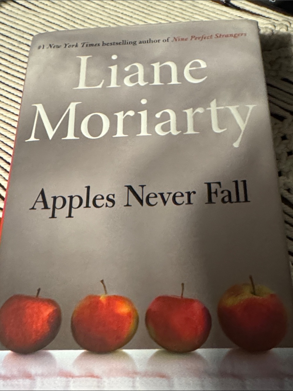 Apples Never Fall by - Hardcover Book (Gray, Red)